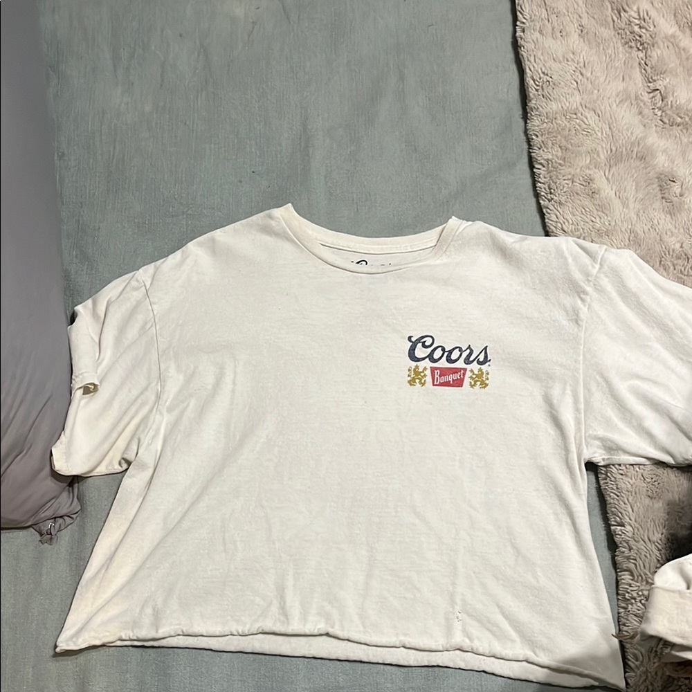 Coors Light White Cropped T-Shirt